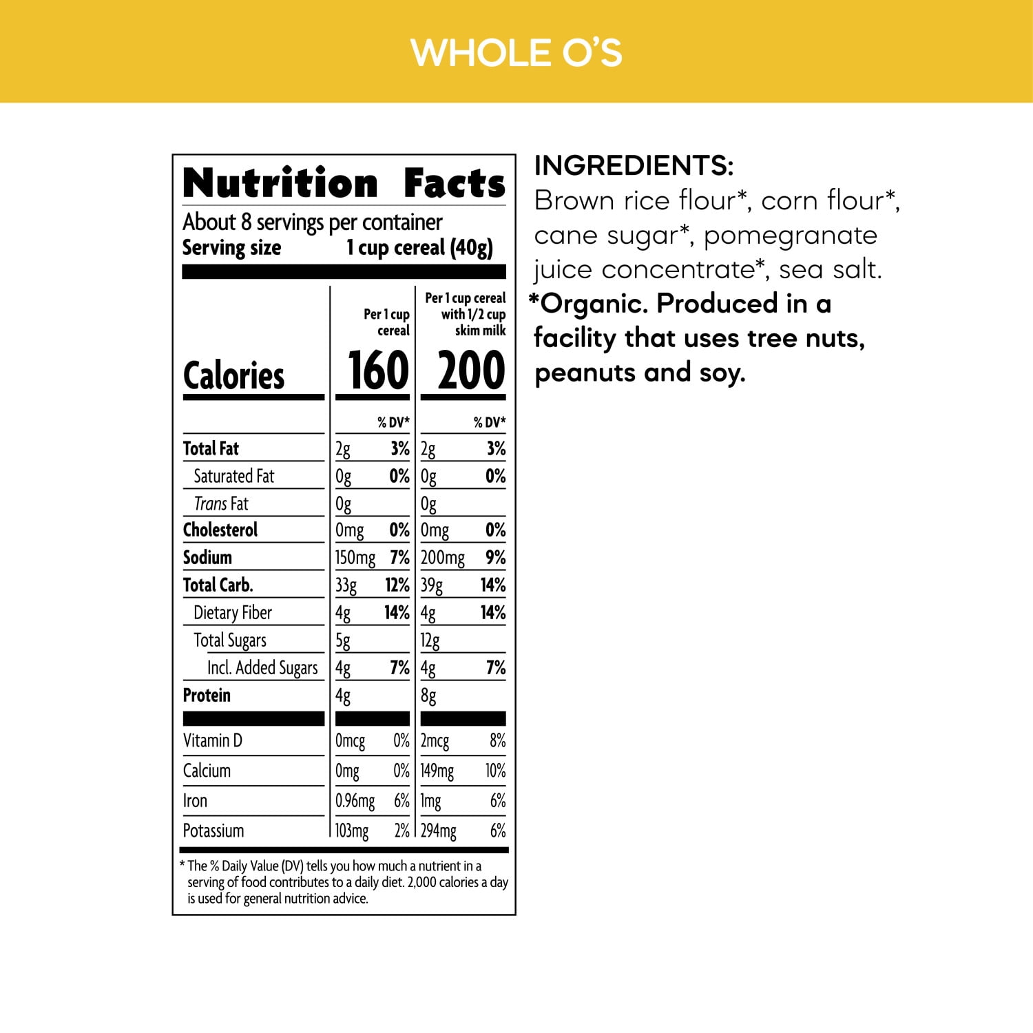 Nature's Path Organic Whole O's Breakfast Cereal, 26.4oz Bag (pack of 6)