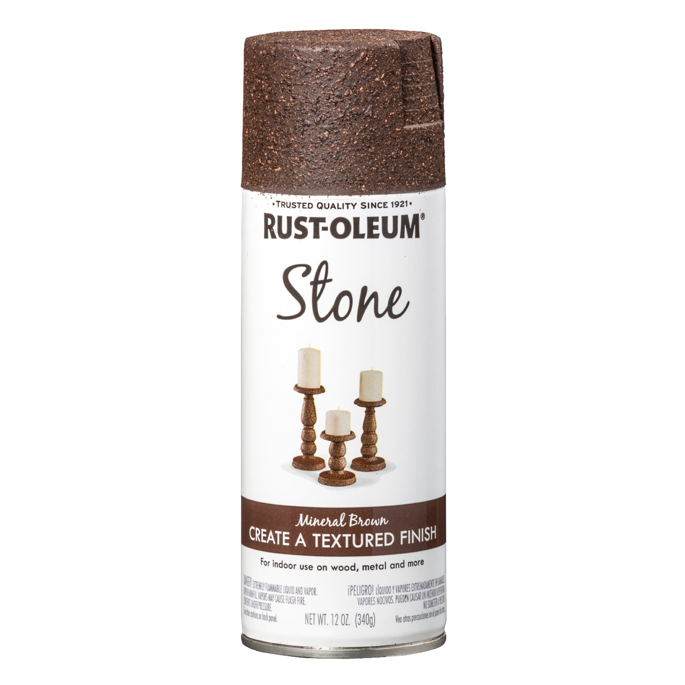 6 Pack, Mineral Brown, Rust-Oleum American Accents Textured Spray Paint-342731, 12 oz