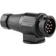 thumbnail image 1 of Dinheiro Enchufe eléctrico para remolque de 13 pines, enchufe para caravana de 12 V, adaptador de conector de cableado de plástico de 13 polos (negro), 1 of 5