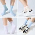 thumbnail image 2 of Women's Thin Cotton Crew Socks - Soft Above Ankle Bootie Casual Dress Socks 6-Pairs, 2 of 6