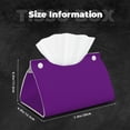 thumbnail image 6 of Goofa Purple Pattern Triangle Square Tissue Box Cover, Modern PVC Leathe Facial Paper Holder,Decorative Holder/Organizer for Bathroom Vanity Countertop, 6 of 9