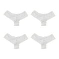 thumbnail image 1 of Gibobby Ropa interior de encaje sexy Ropa interior de encaje sin costuras para mujer, lencería corta, tanga, 4 paquetes(Blanco,G), 1 of 4