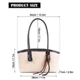 thumbnail image 5 of Spencer Women Lady Large Tote Bag Handbags PU Leather Hobo Shoulder Bags Top Handle Satchel Purse, White, 5 of 9