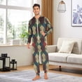 thumbnail image 6 of FORMRS Onesies Pajama for Adults Unisex Hoodie Winter Jumpsuit One Piece Sleepwear, Sizes S-2XL, Green Tartan Pattern, 6 of 7