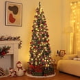 thumbnail image 3 of Árbol de Navidad Homde Lápiz de 2,1 m con luces Y nieve Decoración navideña, 3 of 7