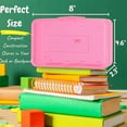 thumbnail image 3 of Pencil Box, 2 Pack, Assorted Color, Pencil Case For Kids, Pencil Box For Kids, Plastic Pencil Box, Hard Pencil Case, School Supply Box, Crayon Box Sto, 3 of 5