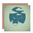 thumbnail image 1 of Sea Birds Ocean Greeting Greetings Card Plus Envelope Blank inside, 1 of 3