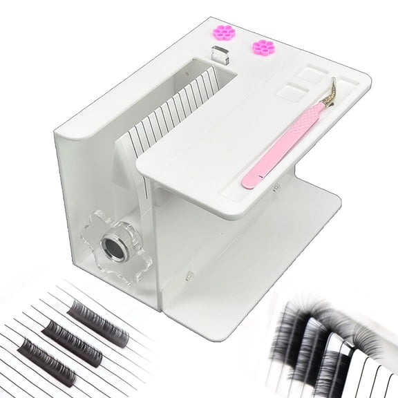 Eyelash Flowering Machine-False Eyelash Extension Separator Maker-Magnetic Tweezers Placement Slot-Quick Fan Opening,Lash Extension Fan Dispenser For Both Beginners & Experienced Lash