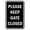 Black, variant on Portrait Round Please Keep Gate Closed Sign (Dark Brown) - Small 4" x 6"