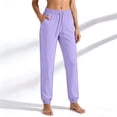 thumbnail image 6 of Women's Lightweight Quick Dry Jogger Pants 2026 Summer Stretch Elastic Waist Breathable Outdoor Athletic Lounge Trousers with Pockets Purple L, 6 of 7