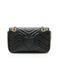 thumbnail image 3 of Pre-Owned Gucci Matelasse Leather GG Marmont Medium Flap Bag, 3 of 11