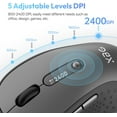 thumbnail image 4 of XBG B15pro Wireless Bluetooth , Bluetooth 5.0/4.0 & 2.4G Tri-Mode, Type-C Rechargeable with LED Screen Display, Ergonomic Silent Click for Laptop/PC/Tablet, Multi-Device & Office Use, 4 of 10