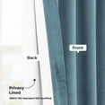 thumbnail image 5 of Half Price Drapes Denmark Blue Heritage Plush Velvet Room Darkening Curtains (1 Panel), 50W X 120L, 5 of 10