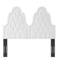 thumbnail image 5 of Tufted Headboard, King and CA king, White, Velvet, French Bedroom, Modern Contemporary Boutique HB35202, 5 of 10