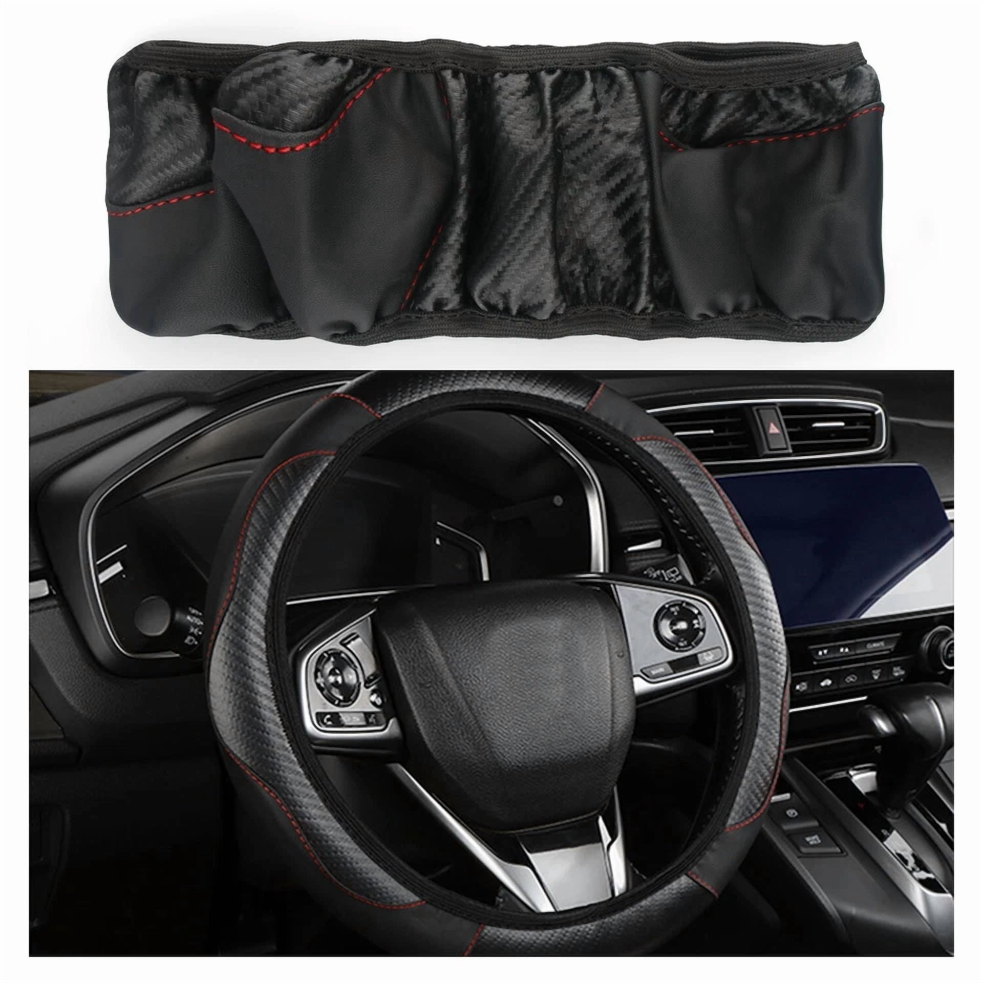 For Lexus Car Steering Wheel Cover Faux Leather Anti-Slip Accessories Black