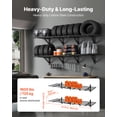 thumbnail image 2 of VEVOR 2-Tier Heavy Duty Wall Garage Shelving, 4 Pack 2 x 3 ft Steel Wall Mounted Shelving Unit, 24 x 72 Inch Per Shelf Floating Storage Metal Rack for Garage, 1600 lbs Total Weight Capacity, Black, 2 of 9