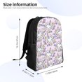 thumbnail image 4 of Fotbe Purple Rabbit Travel Laptop Backpack, Business Slim Sturdy Laptops Backpack, Water Resistant College School Computer Bag Gift for Men & Women Fits 15.6 Inch Notebook, 4 of 8