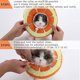 thumbnail image 4 of Collar de recuperación de gato ajustable, collar de cono de gato suave, almohada de donut de gato, naranja lindo Feliz Sencillez, 4 of 4