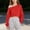 Red, variant on DJDLJWCJ Girls Cropped Sweatshirt Solid Color Off Shoulder Cutout Top Short Slim Fit Long Sleeve Pullover Black Size 5