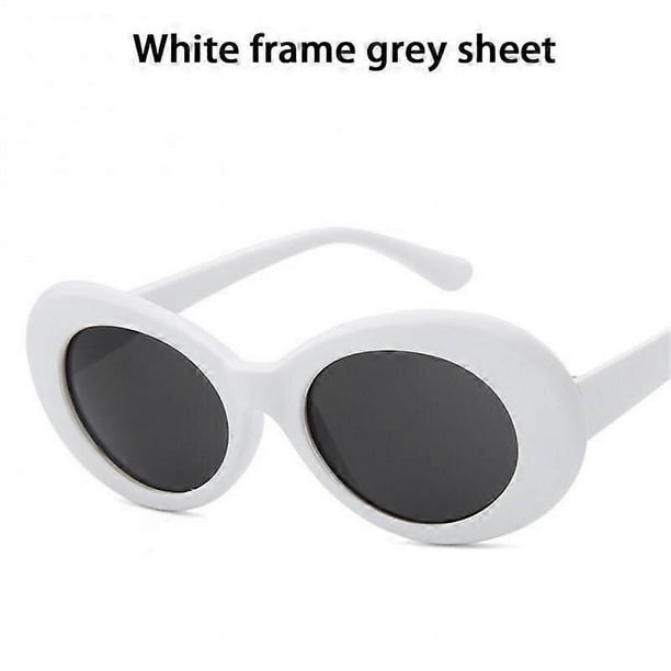 Fashion Trend Sunglasses Cow Color White Dot Oval Black Frame Sunshade Glasses UV400 Fishing Shades Riding Driving Goggles
