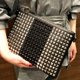 thumbnail image 3 of Bolso de mano vintage LinDeJuan con remaches gran capacidad trabajo, 3 of 4
