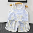 thumbnail image 2 of Hrsba Kids Summer 2 Piece Outfits Sets,Girl Casual Sleeveless Round Neck Shorts Printed Set,Toddler Summer Round-Neck Tank Top Sets, 2 of 3