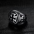 thumbnail image 3 of GKNET Vintage Fashion Arc Cross Men's Stainless Steel Personalized Rings Size 7-15, 3 of 6