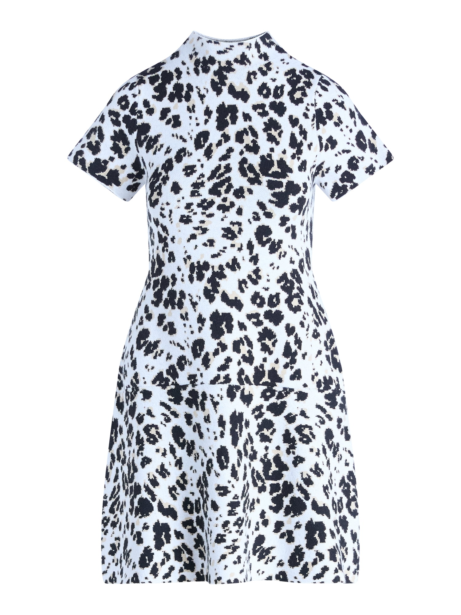 Scoop Women's and Women’s Plus Fit and Flare Jacquard Sweater Dress, Sizes XS-4X
