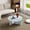 White,Light Gray, variant on TesNus 31.4 Inch Round Faux Marble Coffee Table with T Shaped Wooden Base Modern Center Table for Living Room and Office
