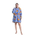 thumbnail image 1 of Oversized Wearable Blanket Hoodie For Adult Kids - Big Hooded Sherpa Junior Sweatshirt With Front Pocket, 1 of 5