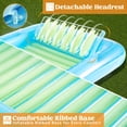 thumbnail image 5 of Sloosh Inflatable Tanning Pool Lounger Float, 70" x 46" Large Suntan Tub with Pillow, Water Raft Floatie For Adults, Blue, 5 of 7