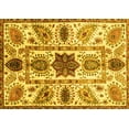 thumbnail image 1 of Ahgly Company Machine Washable Indoor Rectangle Oriental Yellow Modern Area Rugs, 4' x 6', 1 of 4