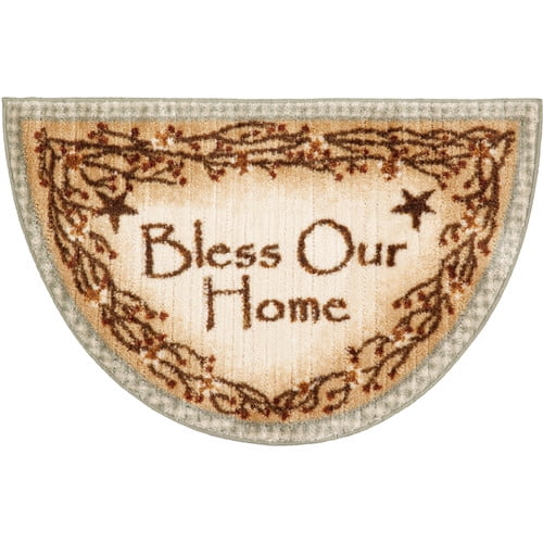 Brumlow Mills Berry Blossoms Blessing Kitchen Brown Novelty Rug