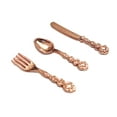 thumbnail image 1 of kurtrusly 3 Pieces Tableware Model Mini Lovely Size 1/12 Kitchen Spoon Early Educational Imitation Cutlery Children Baby Kids Using Rose Gold, 1 of 7