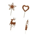 thumbnail image 4 of Estacas navideñas para jardín, letreros navideños para pasarelas y vallas exteriores. Juego de 4 piezas estilo E, 4 of 9