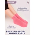 thumbnail image 5 of HUGH UGOLI Women Diabetic Ankle Socks, Super Soft , Thin Bamboo Socks, Wide , Loose, Non-Binding Top , Seamless Toe, 4 Pairs, P.Orange/R.Cloud/P.Blue/P.Pink, Shoe Size: 10-12, 5 of 6