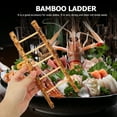 thumbnail image 2 of Bamboo Ladder Sushi Plate Decor Simulation Bamboo Ladder for Sashimi Cold Dish Decor 1 Set, 2 of 6