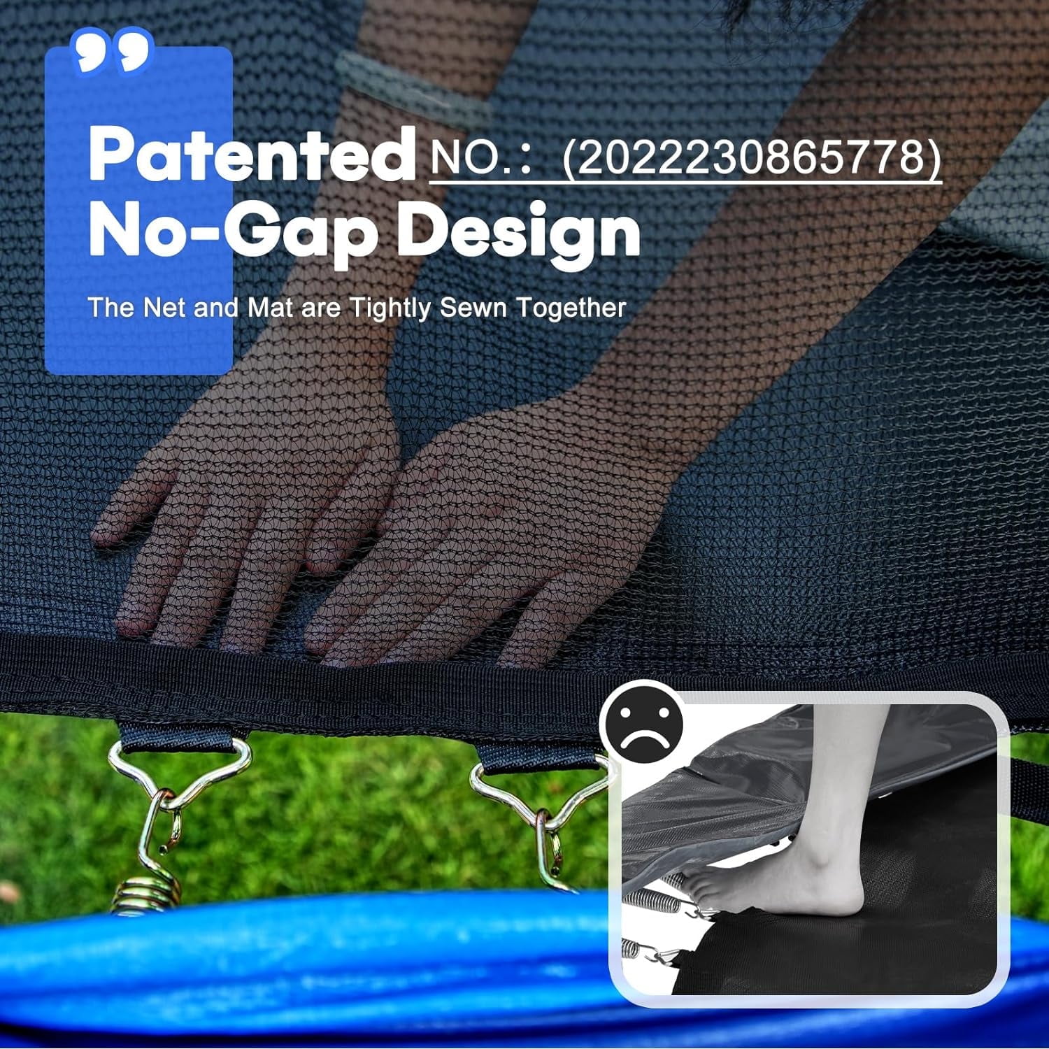 Zupapa 1500LBS Capacity Rectangle Trampoline 9X15FT 8X14FT Outdoor Square Gymnastics Trampolines for Kids Adults Long Tumbling Trampoline
