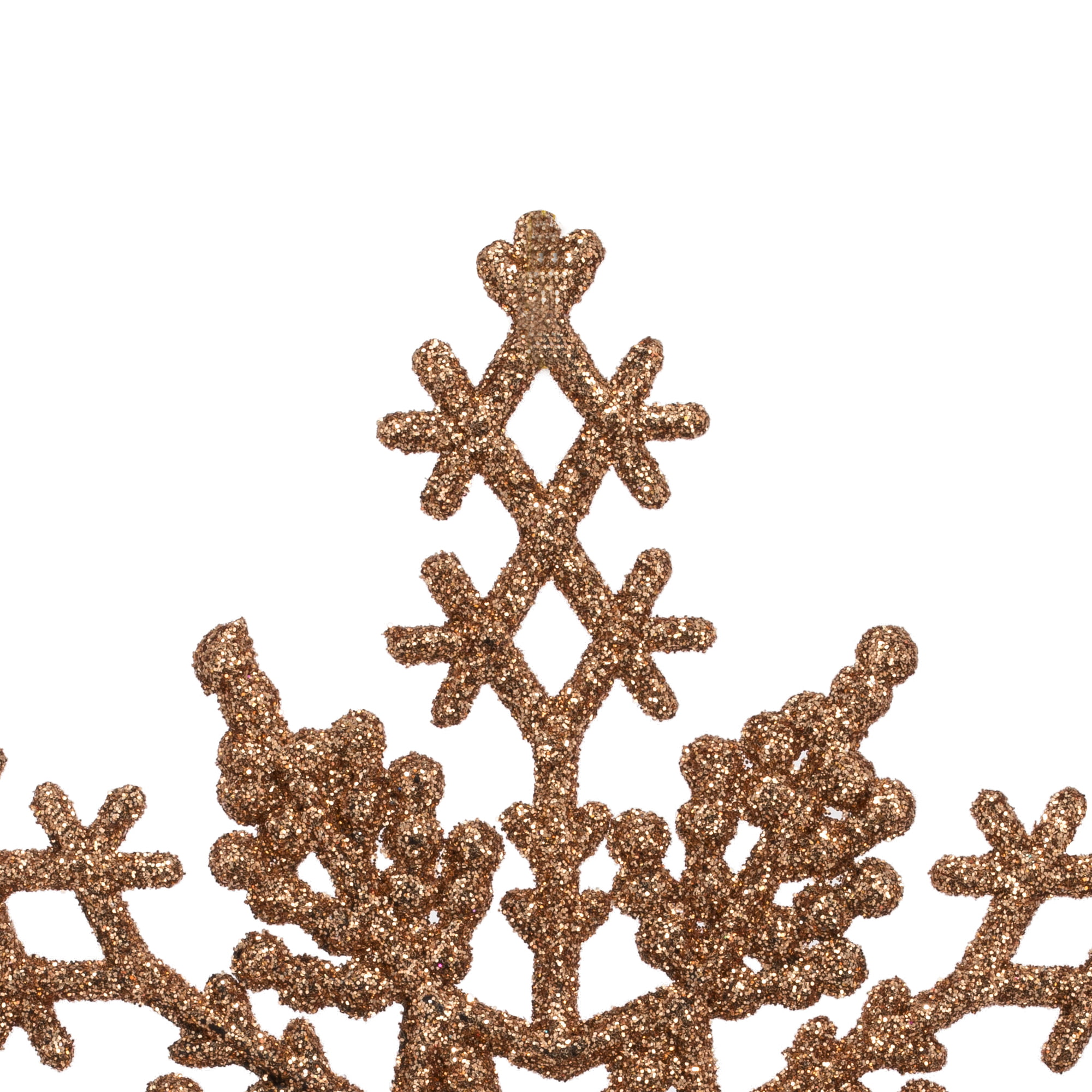 Vickerman 4 Silver Glitter Snowflake Ornament Set - Sparkly Shatterproof  Snowflakes with Matching Glitter Accents and Nylon Hanging String (24
