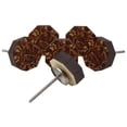thumbnail image 3 of IBA Indianbeautifulart Brown Engraved Knobs Wooden Cupboard Door Knobs Pull Handle Pack of 10, 3 of 3