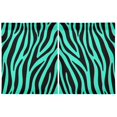 thumbnail image 2 of Mint Green Zebra Print Pattern Tier Curtains Tier Kitchen Living Room Bedroom Balcony 2 Panels 27x24 Inch, 2 of 9