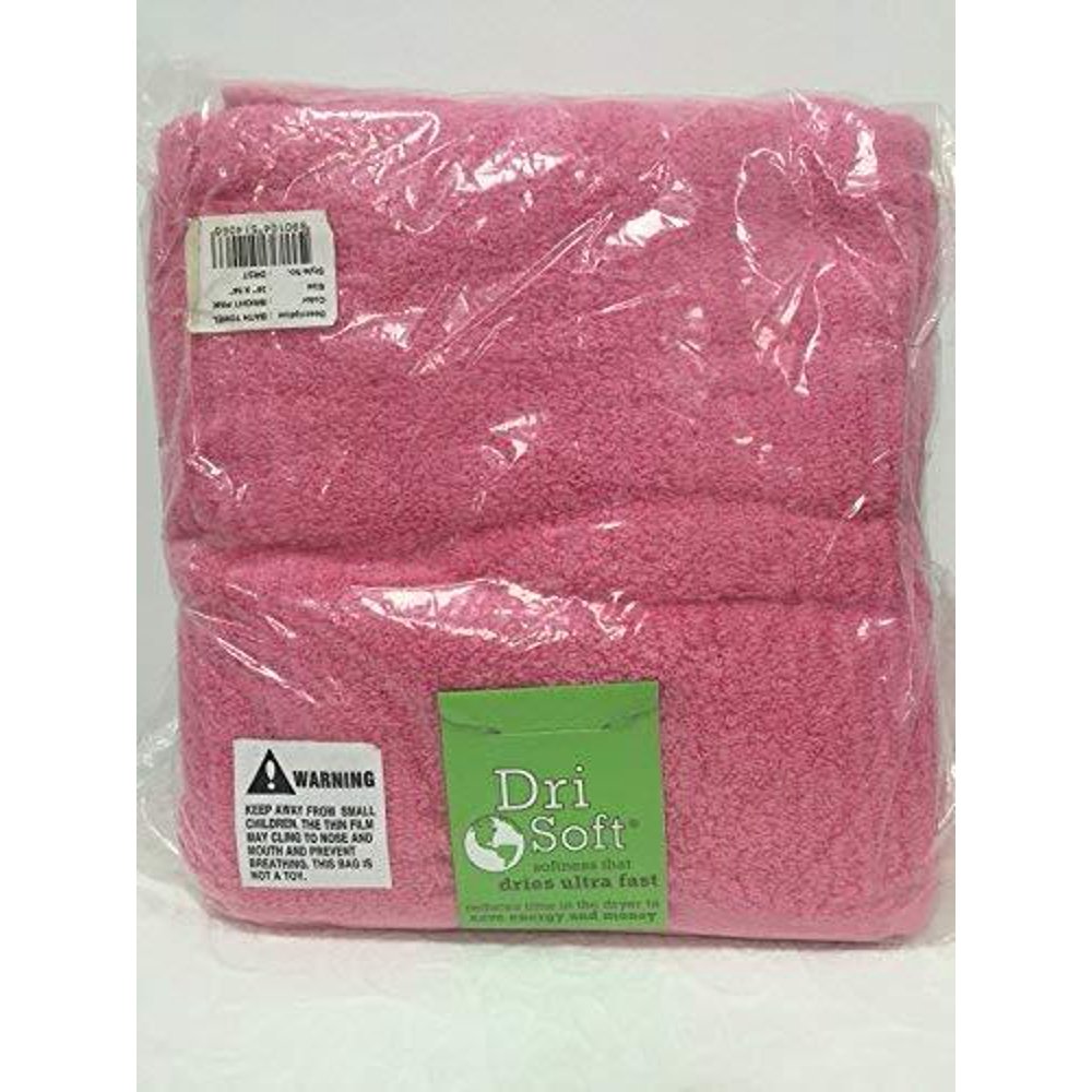 Dri Soft Bright Pink Bath Towel, 30''x54'' Color Bright Pink (2