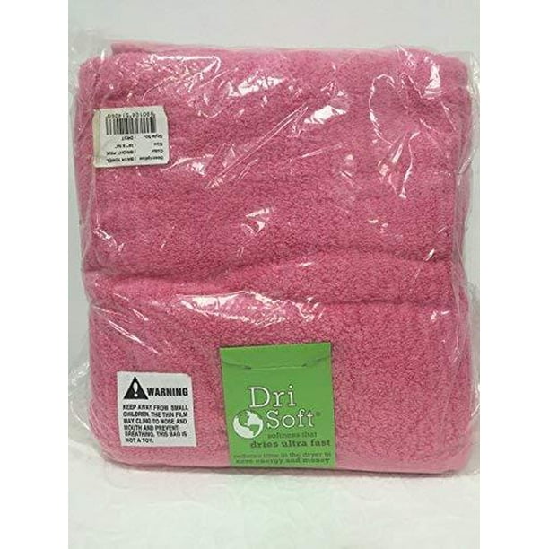 Dri Soft Bright Pink Bath Towel, 30''x54'' Color Bright Pink (2
