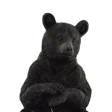 SITTING BLACK BEAR STATUE
