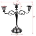 thumbnail image 2 of Bienvenido Candelabro de Metal de 3 Brazos Candelabro Elegante Europeo Plateado Candelabro para Bodas Mesa de Comedor Fiesta de Navidad Decoración del hogar, 2 of 6