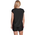 thumbnail image 6 of AskLazy Women's Two Piece Sets Casual Short Sleeve Crewneck Blouses Coordinated With Outfits Shorts Loungewear Tracksuit Set,US Size,Black,XL, 6 of 15