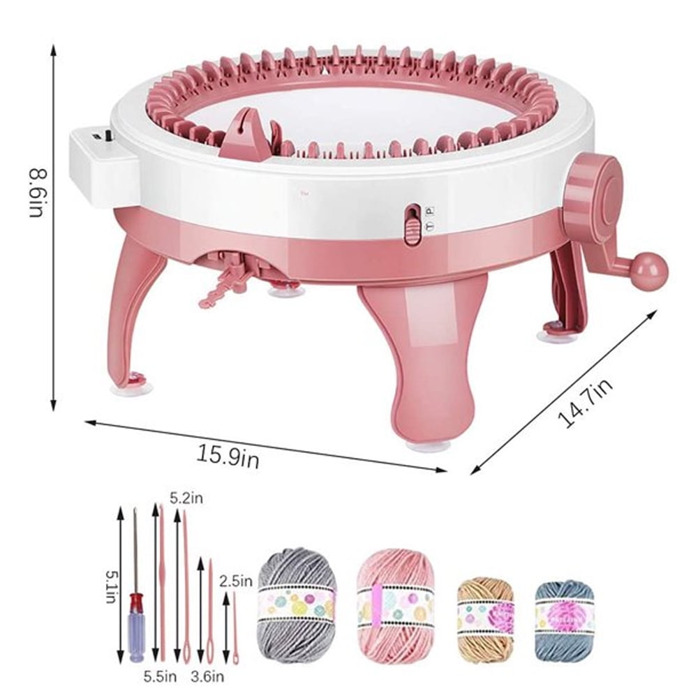 ETHAN Knitting Machine 48 Needles DIY Knitting Weaving Loom Machine with Row Counter, Knitting Board Rotating Double Knit Loom Machine Kits for Adults and Kids