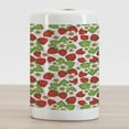 thumbnail image 2 of Spring Ceramic Toothbrush Holder, Floral Pattern with Strawberries Flowers and Leaf Season Inspirational Design, Decorative Versatile Countertop for Bathroom, 4.5" X 2.7", Green Red, by Ambesonne, 2 of 4