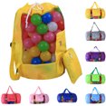 thumbnail image 2 of Coofit Mesh Beach Bag Folding Portable Drawstring Toy Mesh Bag Beach Toy Bag, 2 of 10
