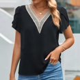 thumbnail image 2 of Vedolay Tops Womens Short Sleeve Crewneck Shirts Loose Casual Tee T-Shirt,Black S, 2 of 5